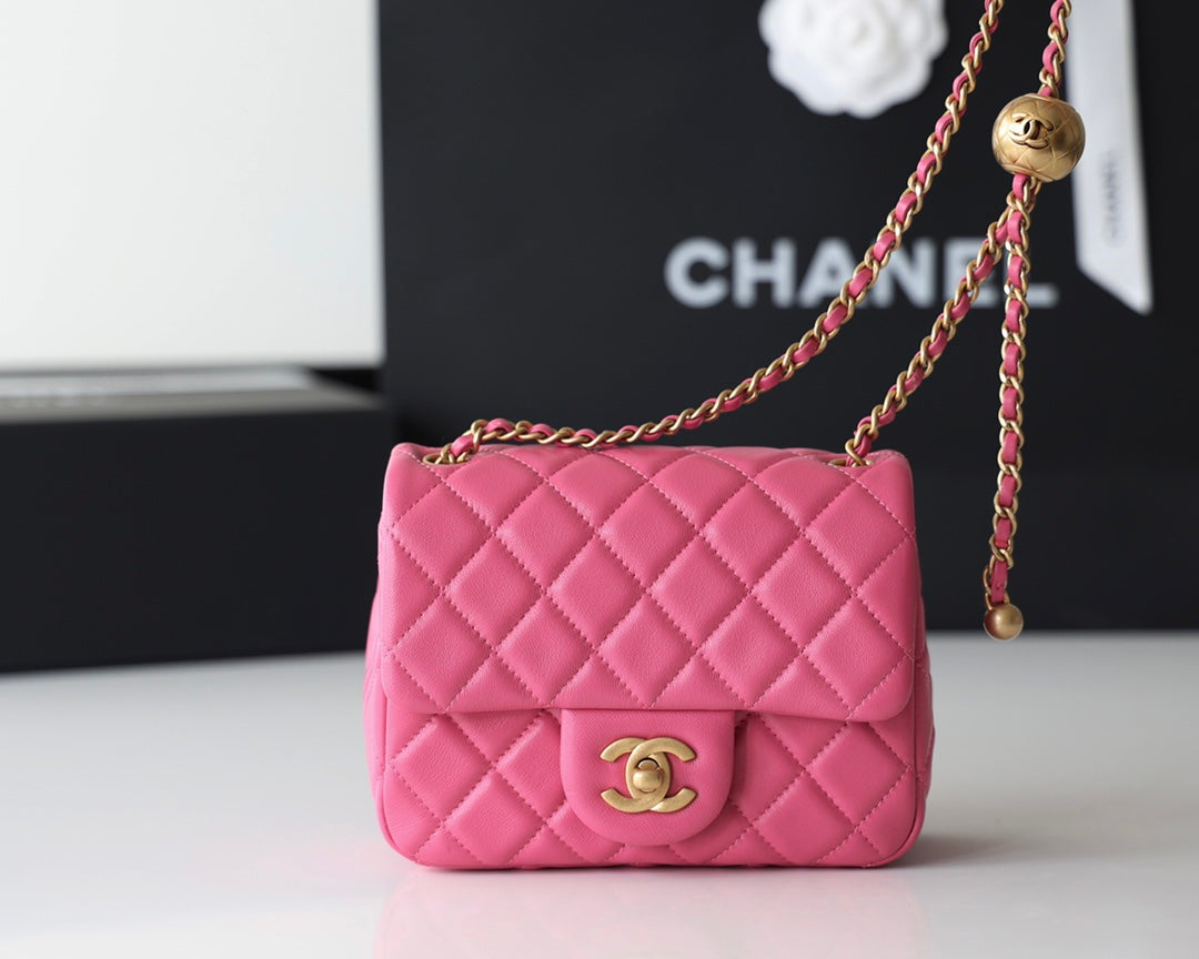 CC Classic Mini Flap Bag Pink