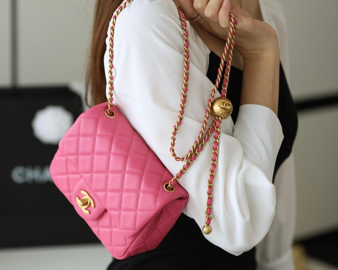 CC Classic Mini Flap Bag Pink