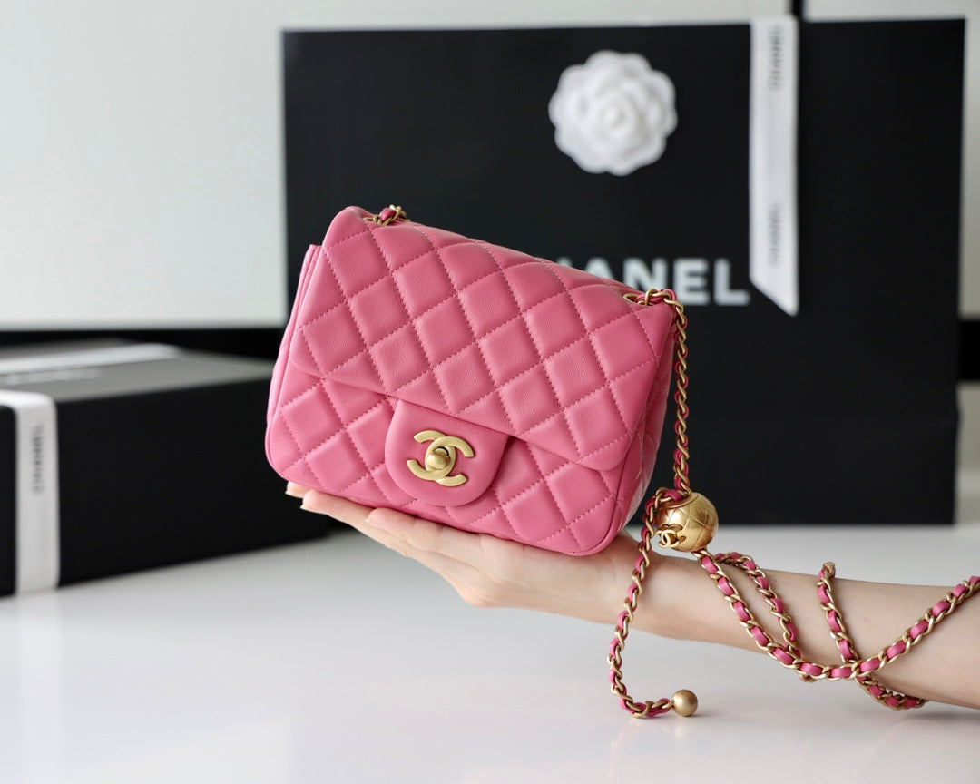 CC Classic Mini Flap Bag Pink