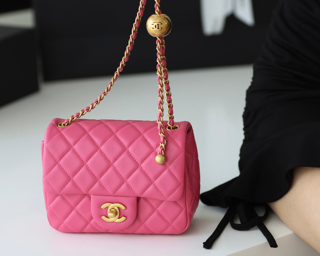 CC Classic Mini Flap Bag Pink