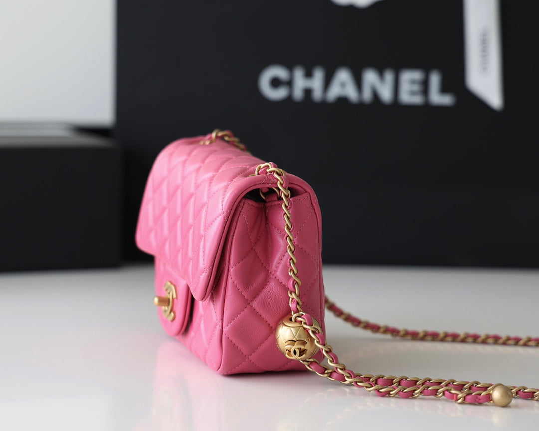 CC Classic Mini Flap Bag Pink