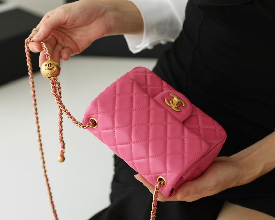 CC Classic Mini Flap Bag Pink