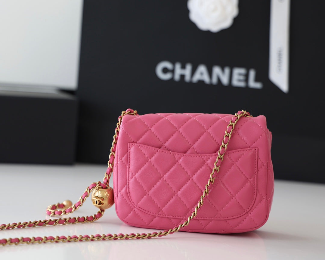 CC Classic Mini Flap Bag Pink