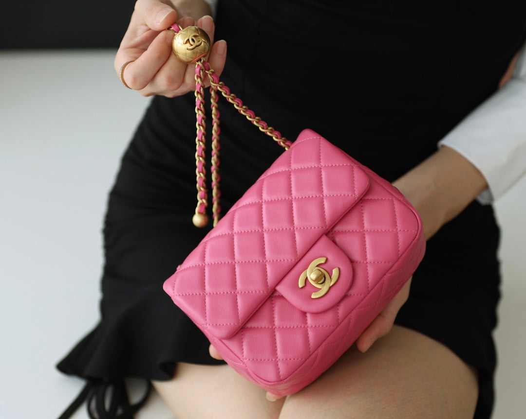 CC Classic Mini Flap Bag Pink