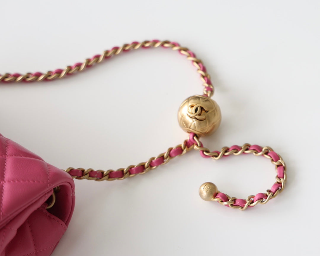 CC Classic Mini Flap Bag Pink