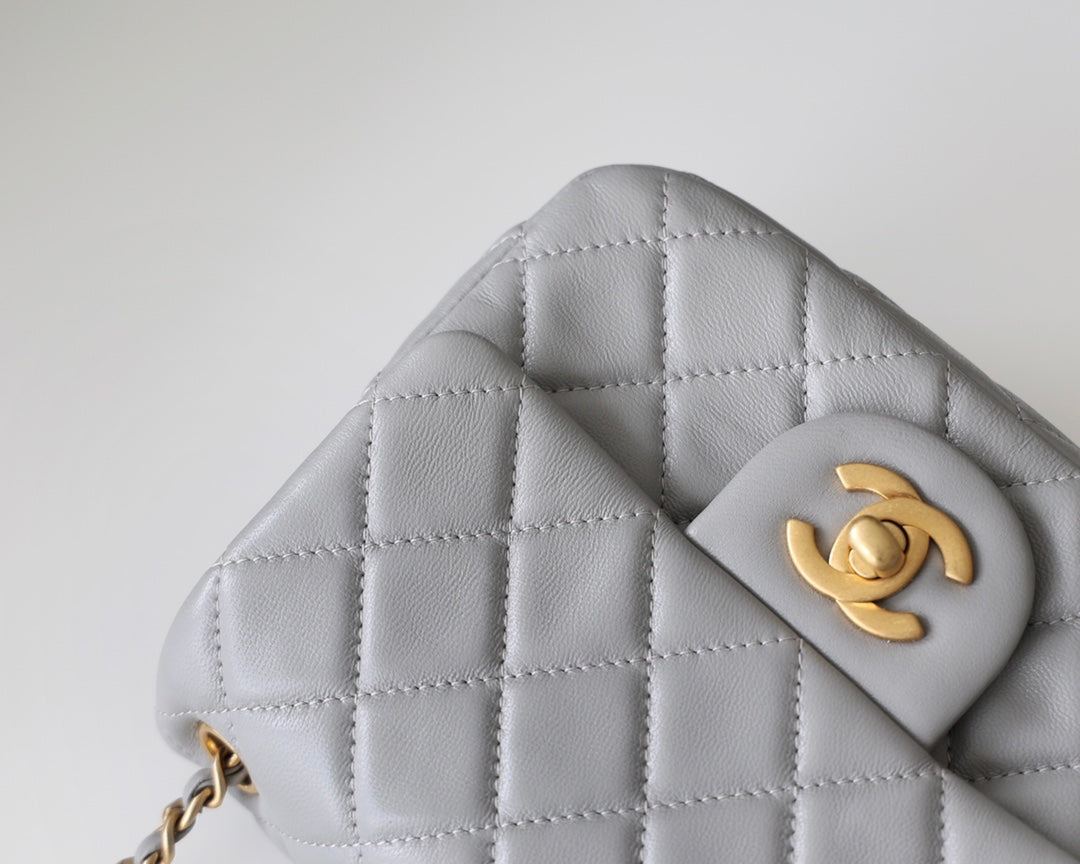 CC Classic Mini Flap Bag Grey