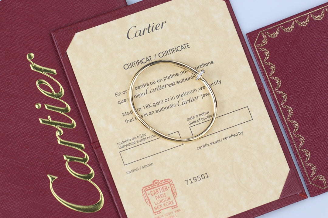 CARTIER Juste Un Clou Diamond Wrap Nail Bracelet