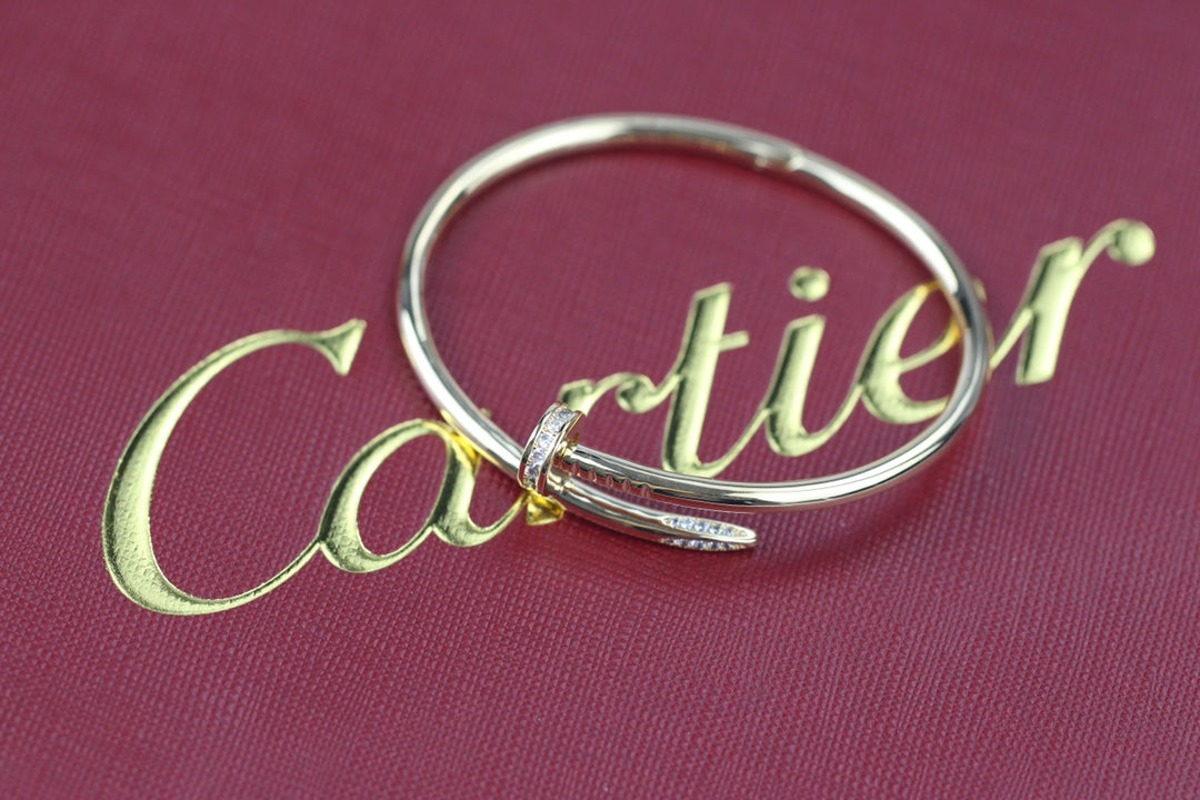 CARTIER Juste Un Clou Diamond Wrap Nail Bracelet