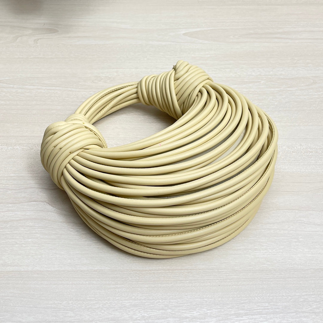 BV Double Knot Leather Bag Yellow