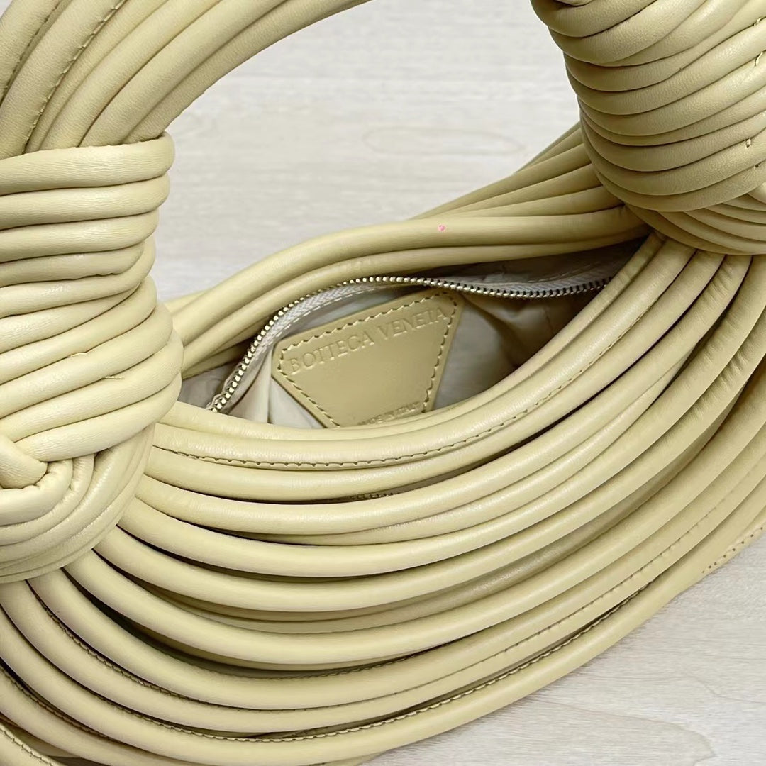 BV Double Knot Leather Bag Yellow