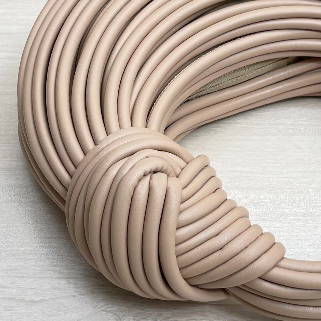 BV Double Knot Leather Bag Khaki