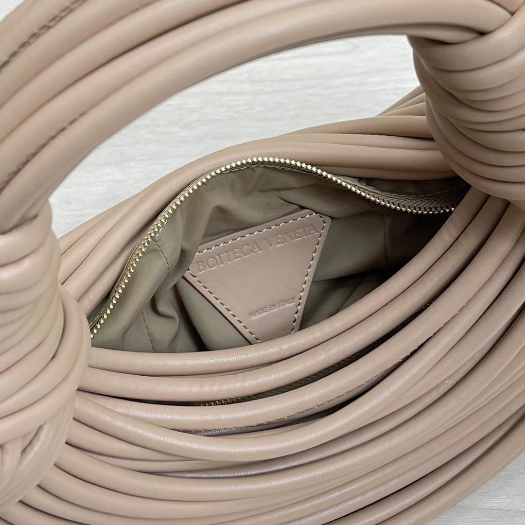 BV Double Knot Leather Bag Khaki