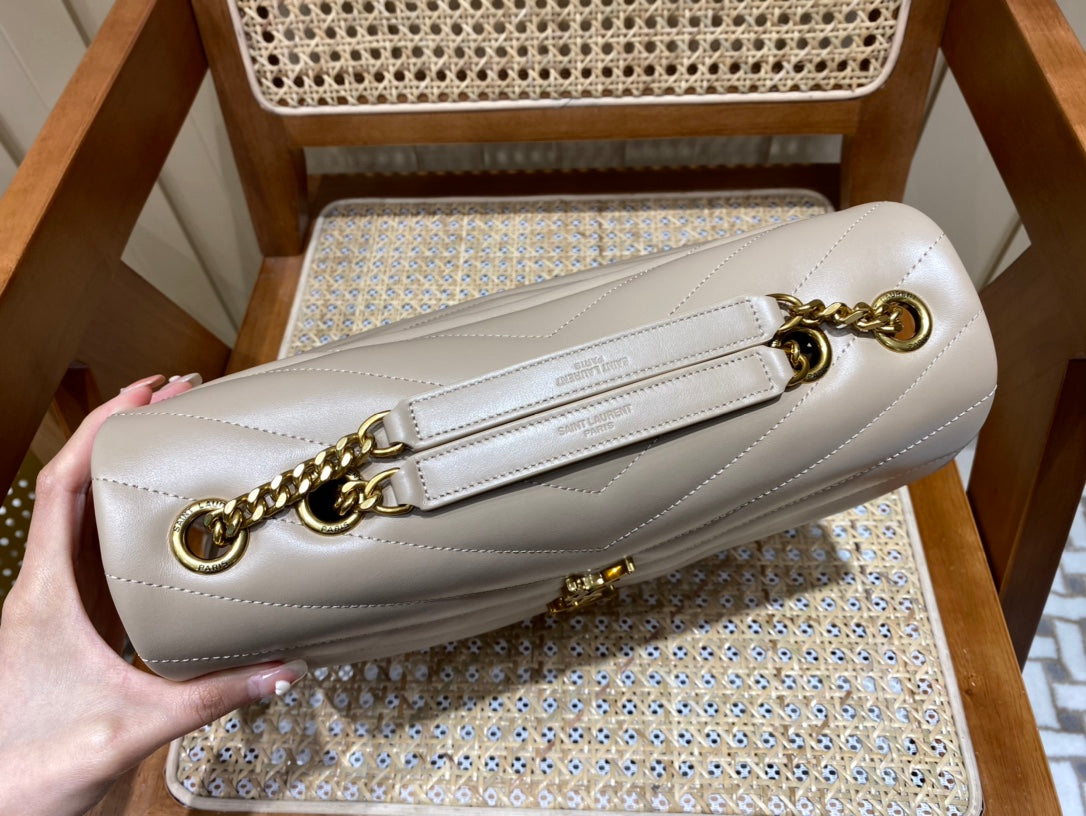YSL Loulou Medium Bag Beige