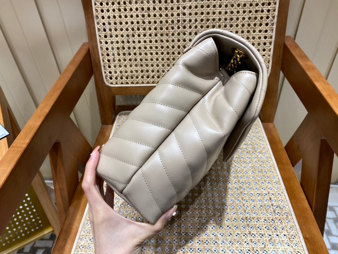 YSL Loulou Medium Bag Beige