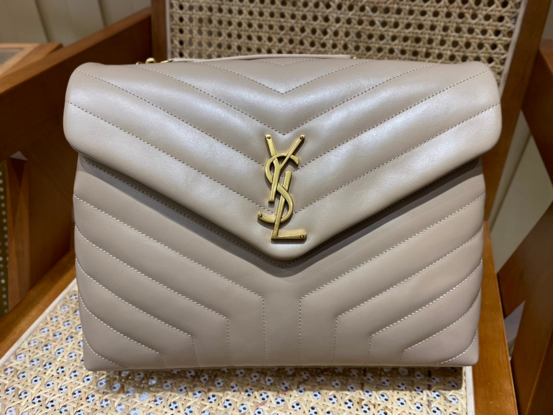 YSL Loulou Medium Bag Beige