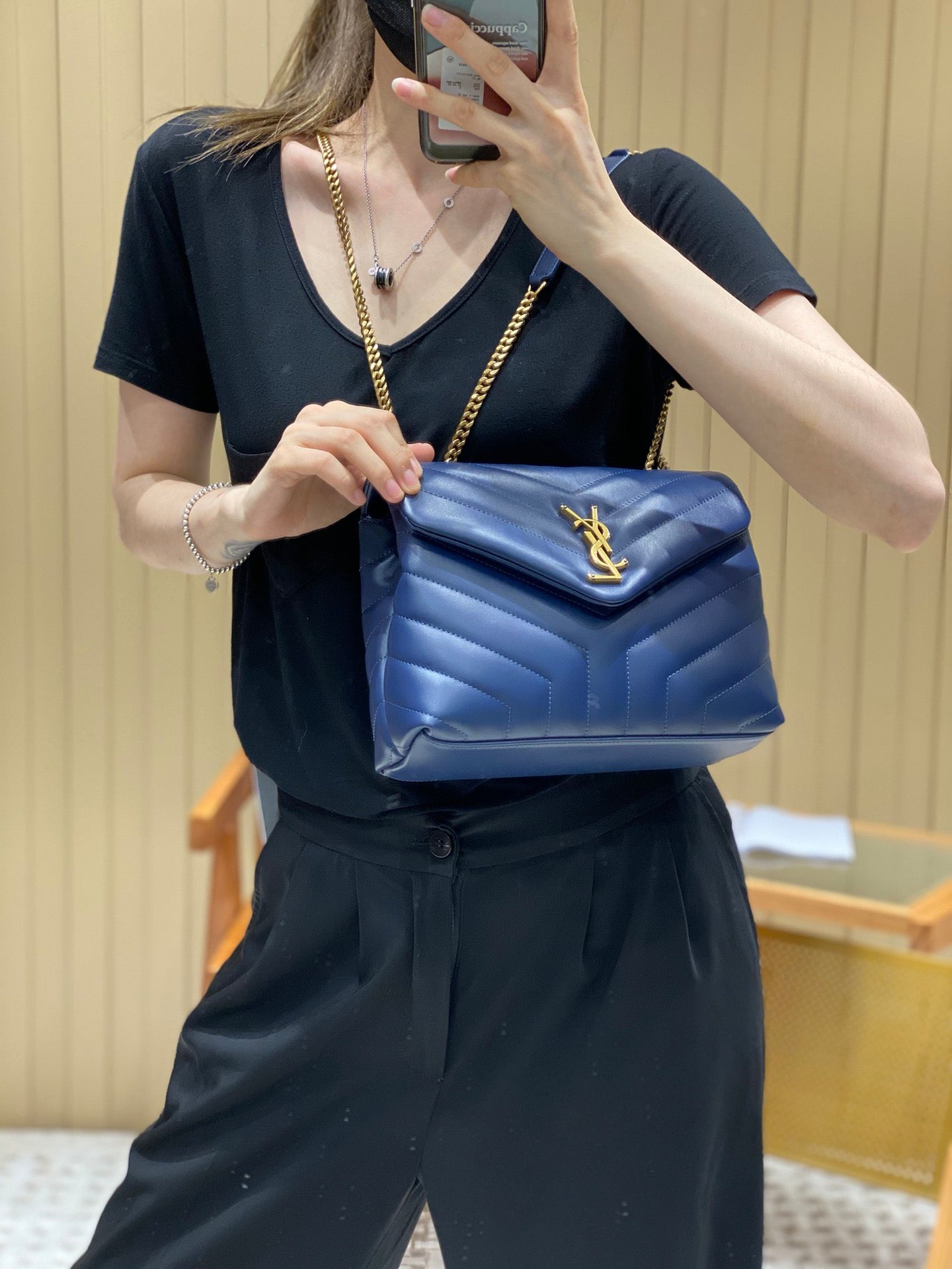 YSL Loulou Small Bag Navy Blue
