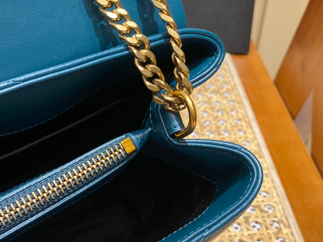 YSL Loulou Small Bag Turquoise