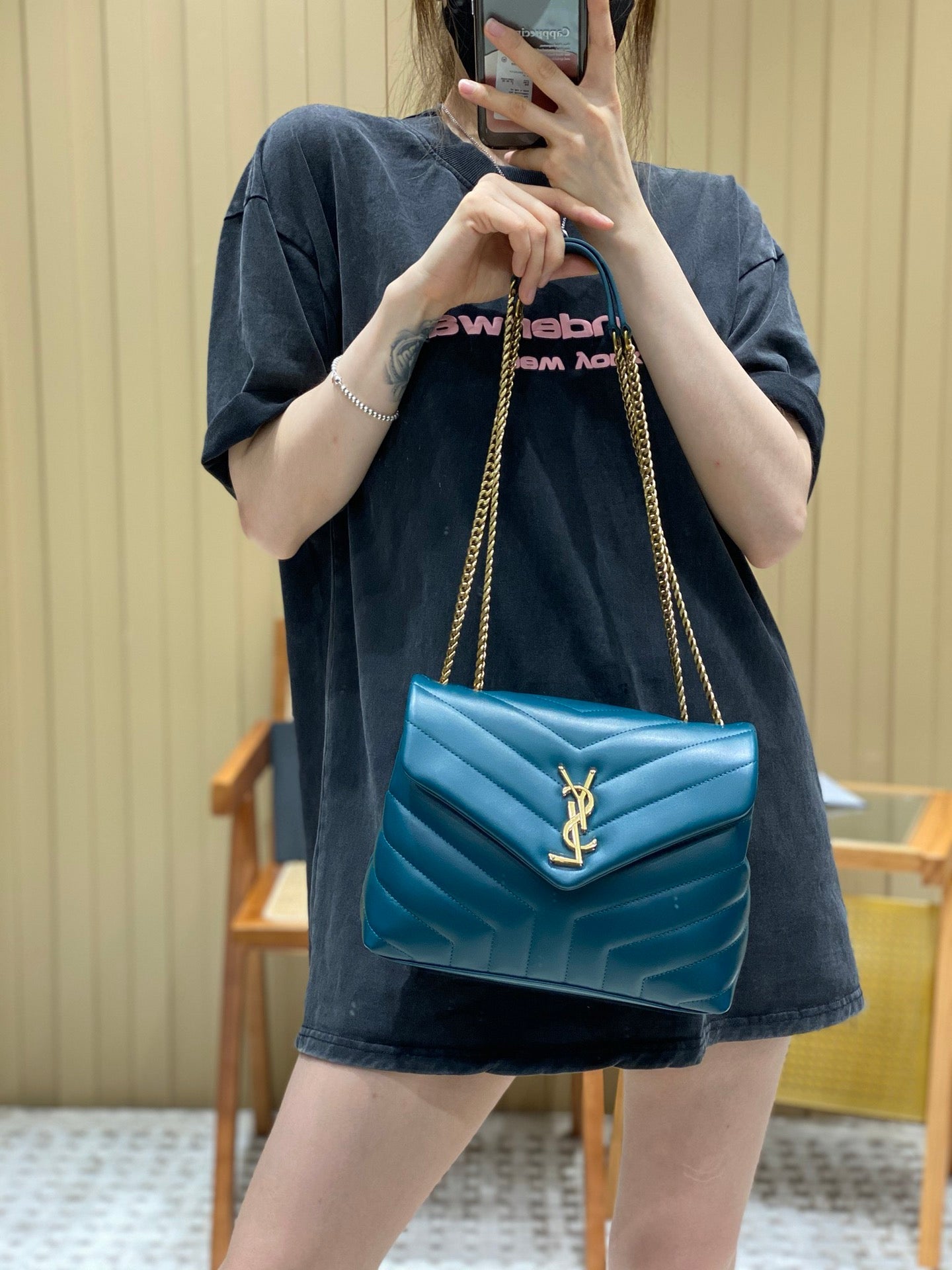 YSL Loulou Small Bag Turquoise