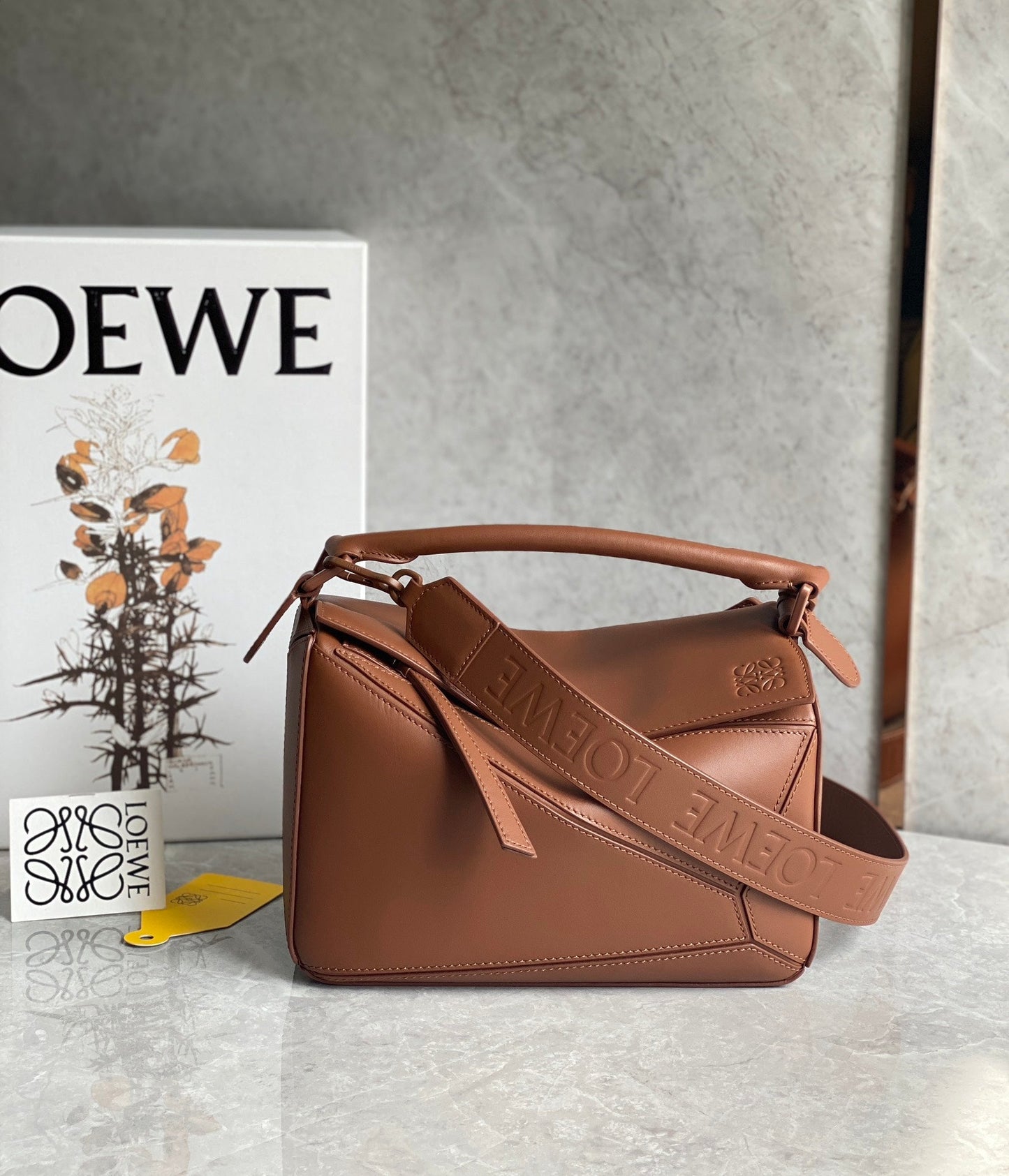 Puzzle Bag Brown Monochrome