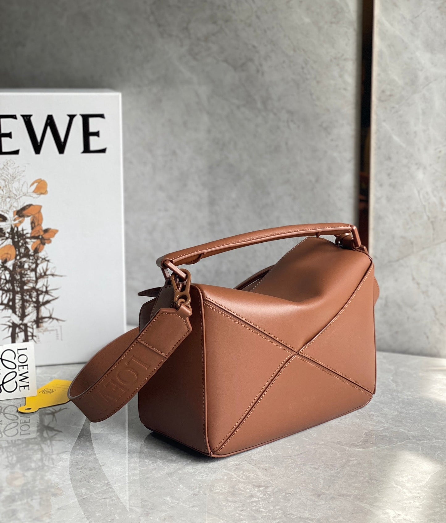 Puzzle Bag Brown Monochrome