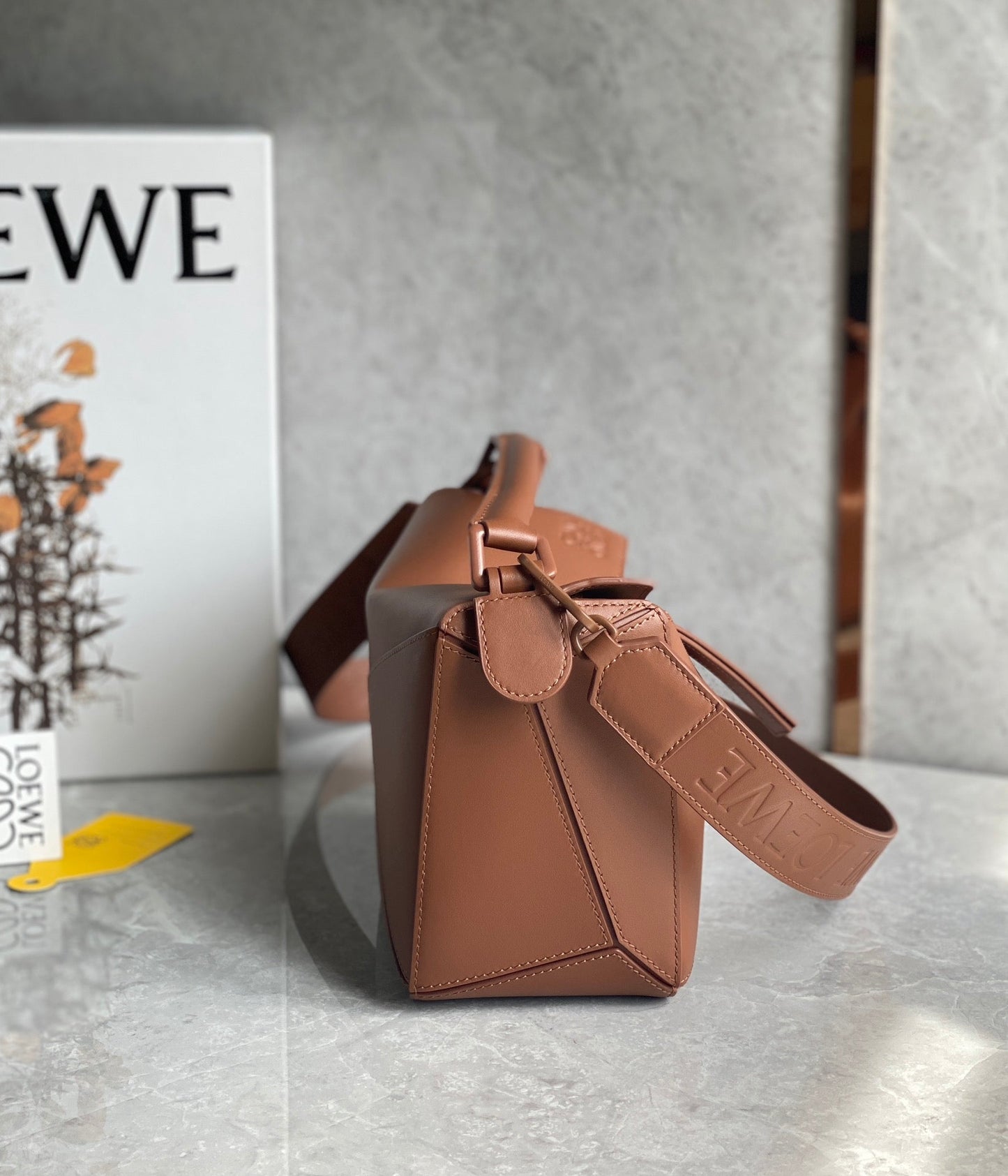 Puzzle Bag Brown Monochrome