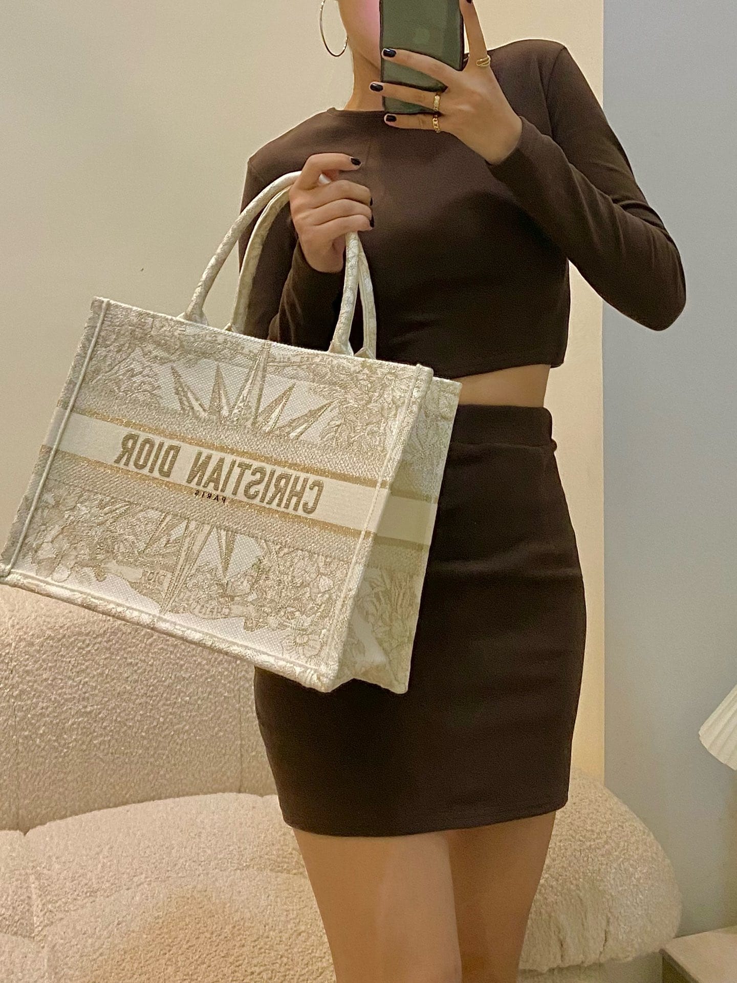 D Book Tote Medium Dior Rêve d'Infini Embroidery with Gold-Tone Metallic Thread