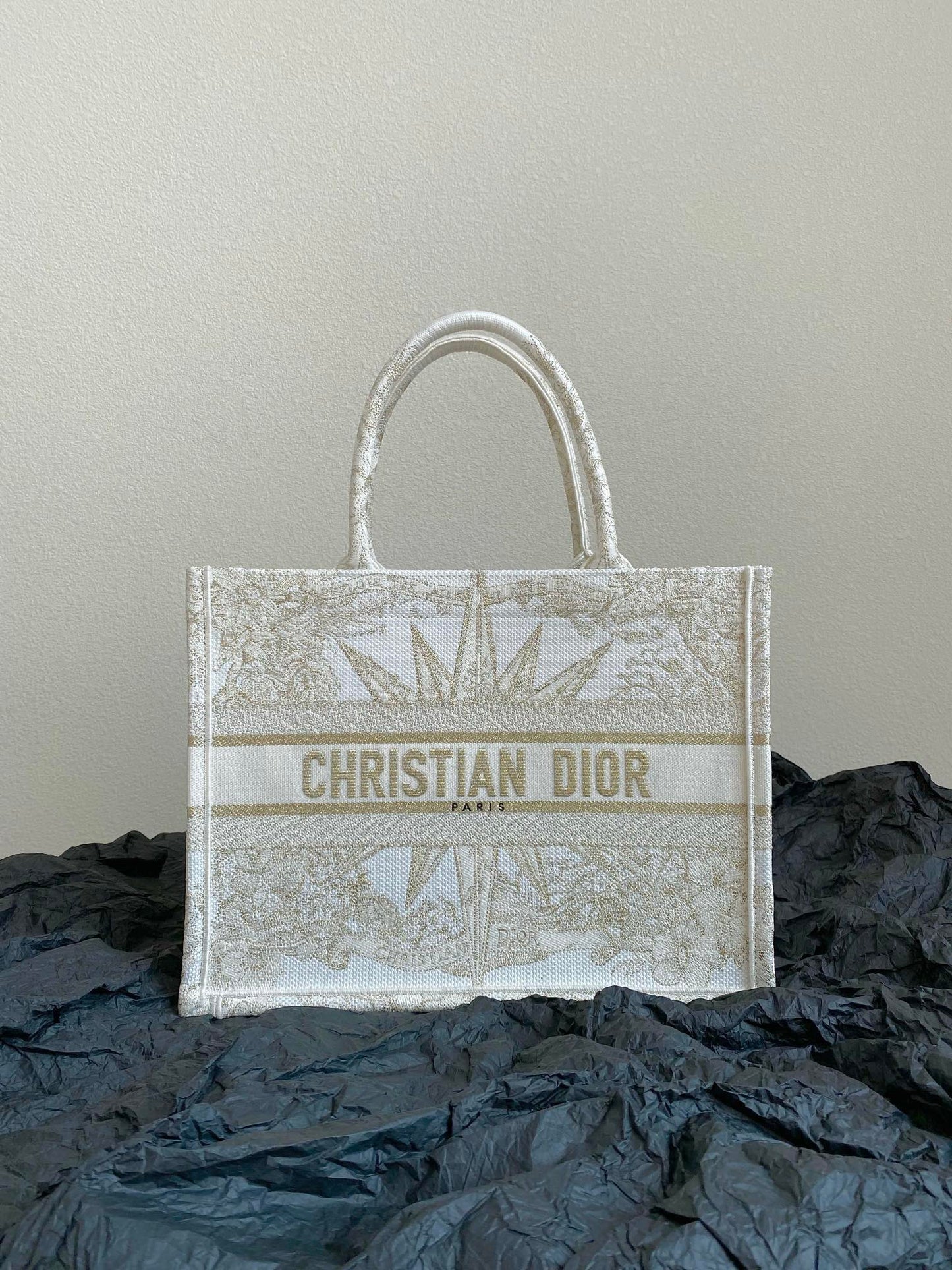 D Book Tote Medium Dior Rêve d'Infini Embroidery with Gold-Tone Metallic Thread