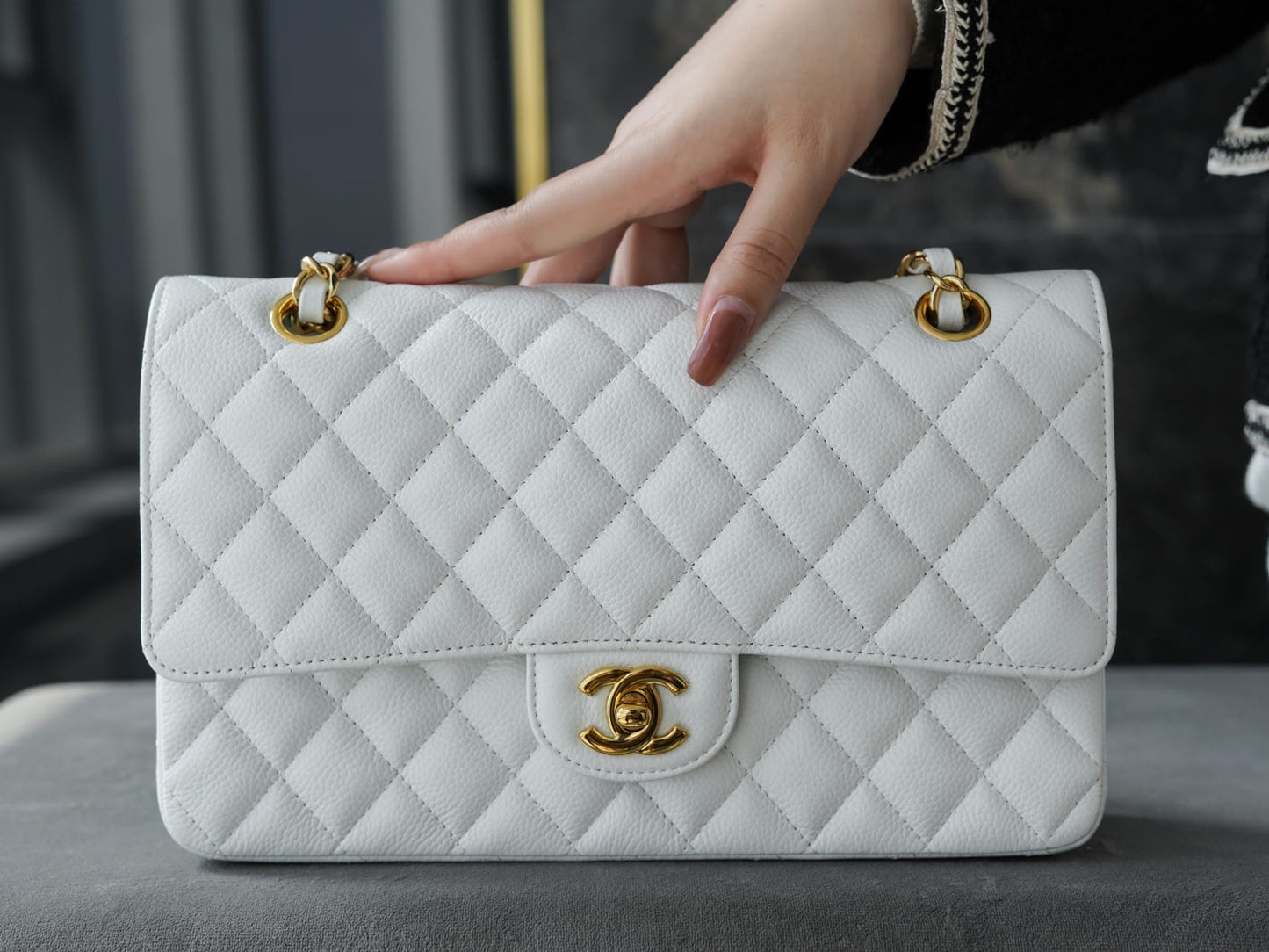 CC Classic Flap Bag White