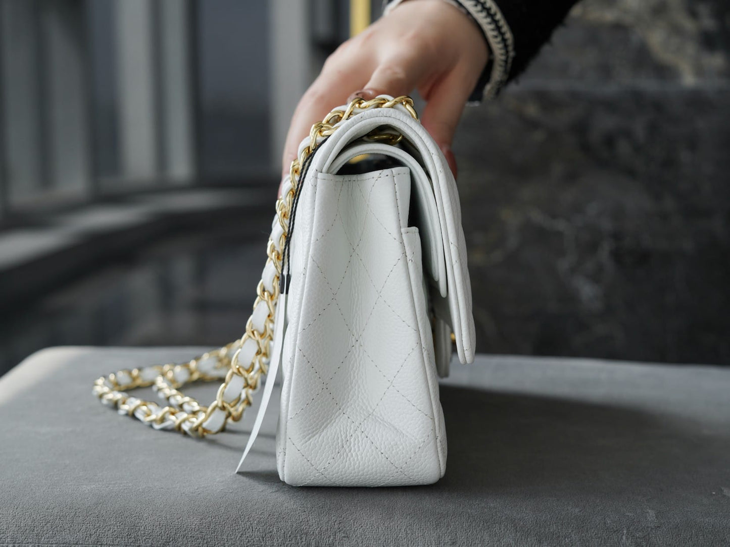 CC Classic Flap Bag White