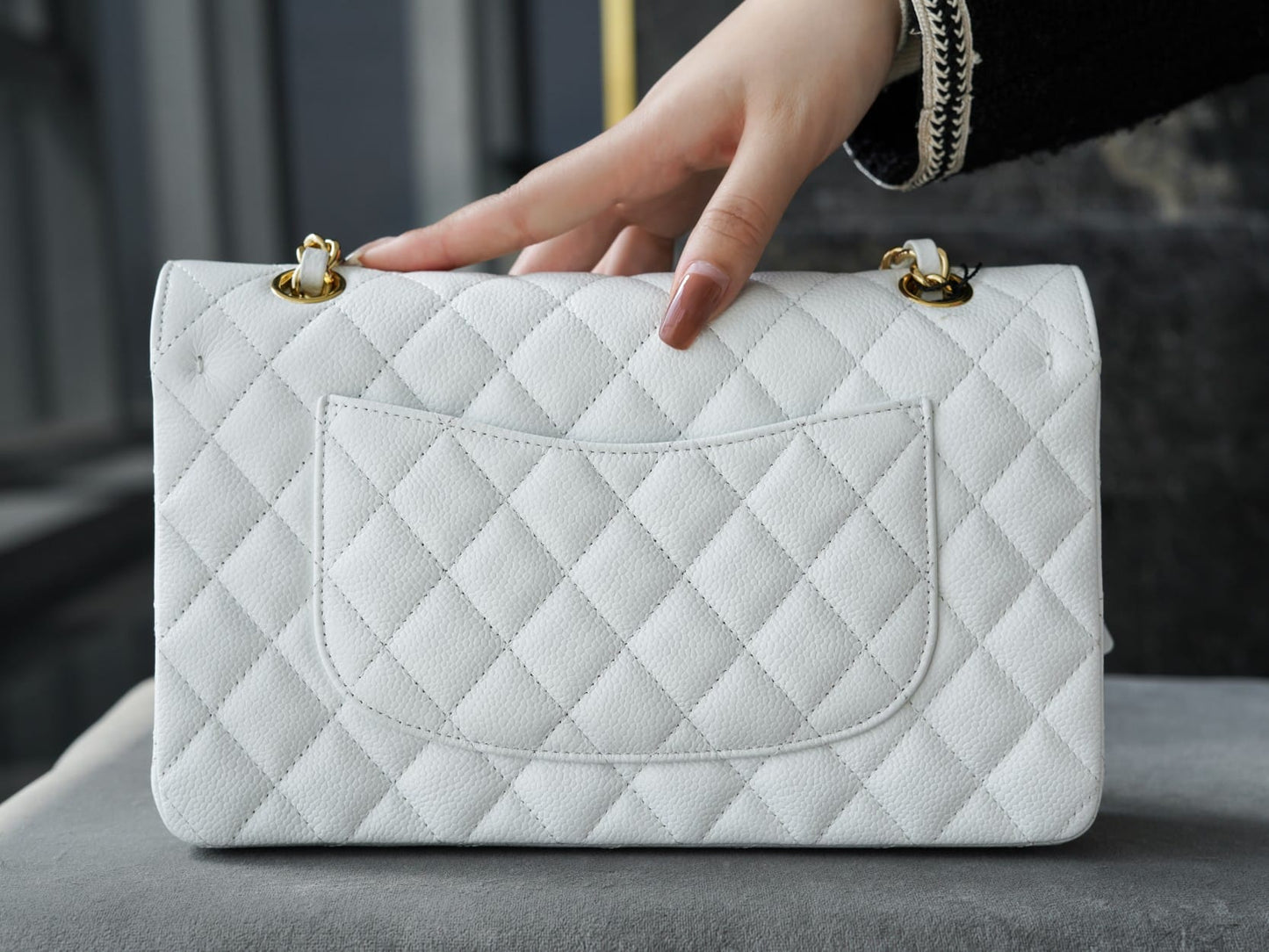 CC Classic Flap Bag White