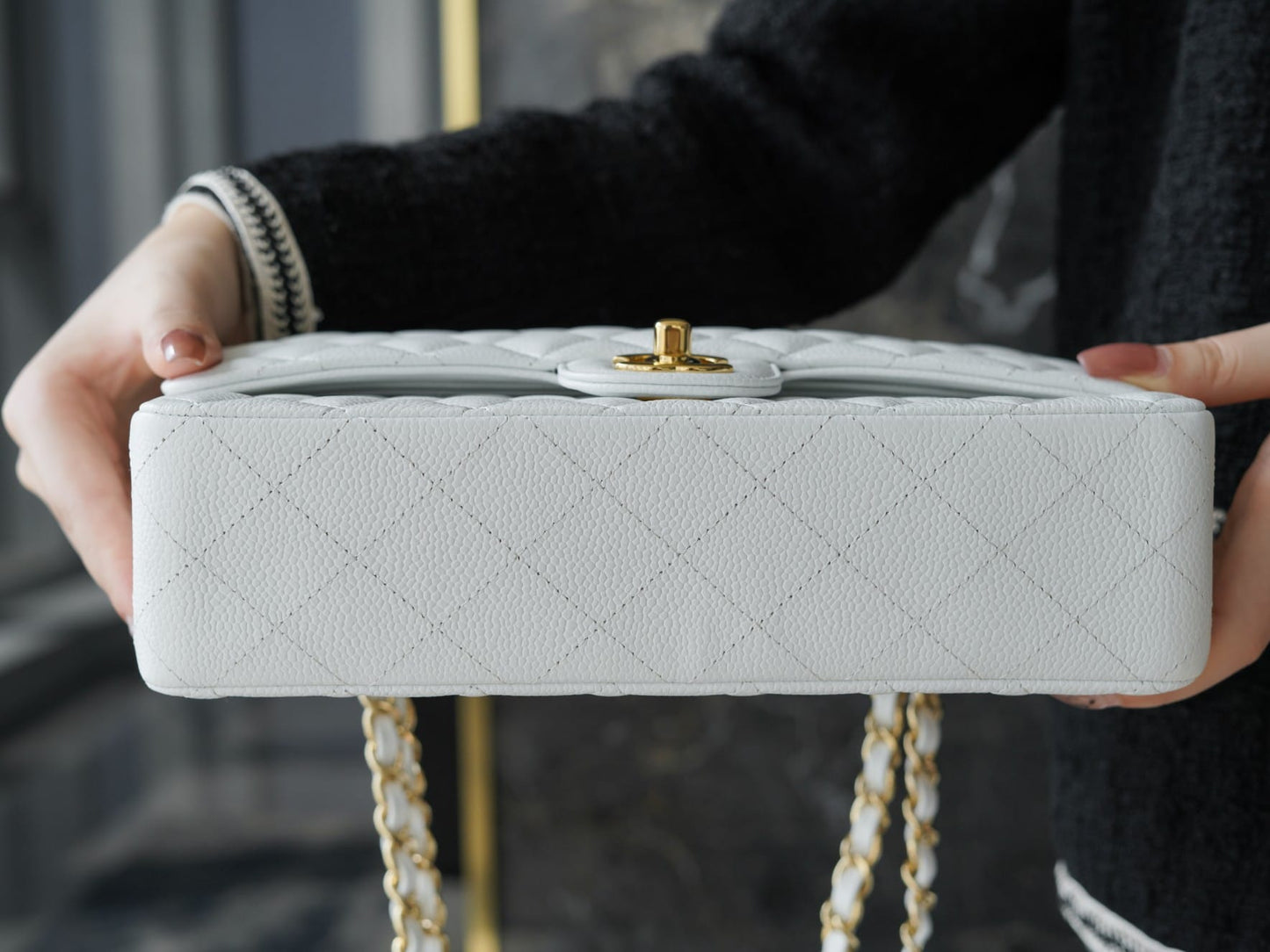 CC Classic Flap Bag White