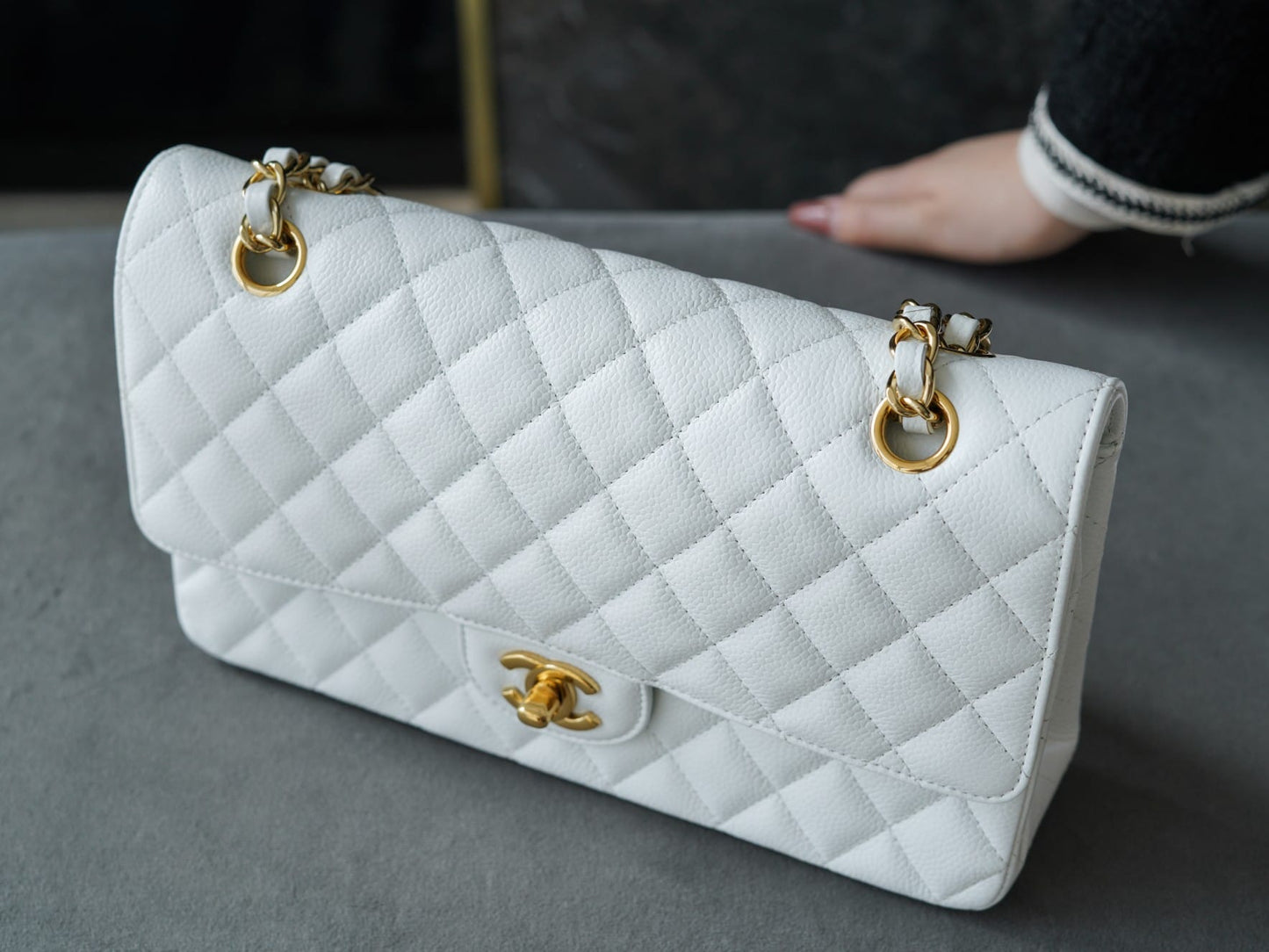 CC Classic Flap Bag White