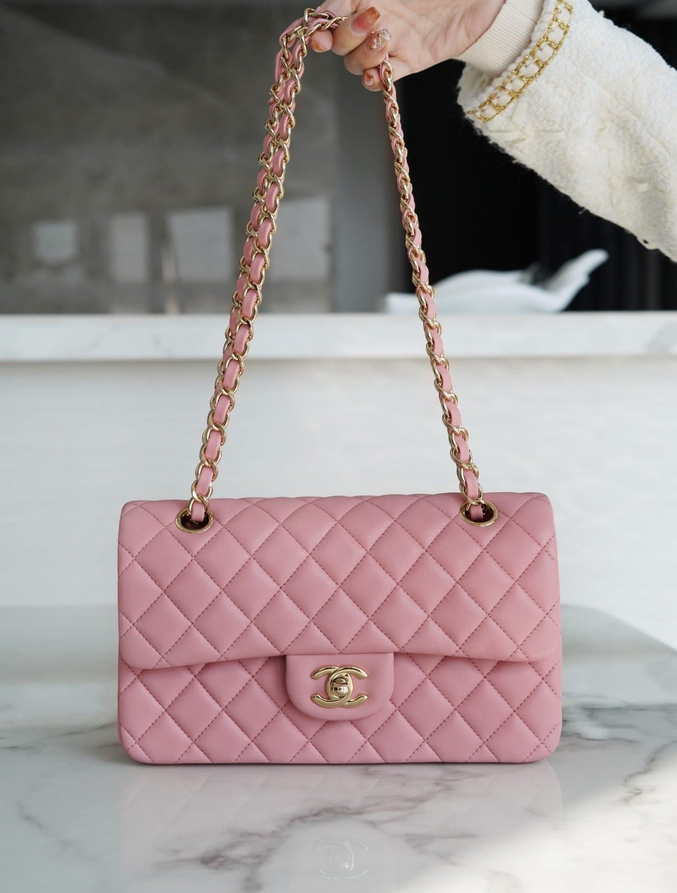 CC Classic Flap Bag Pink