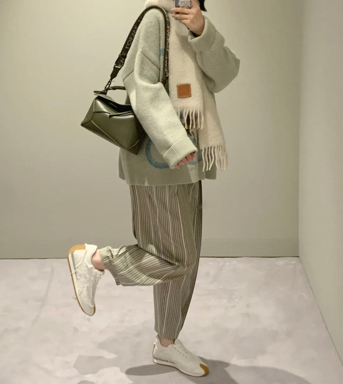 Puzzle Bag Dark Green Monochrome