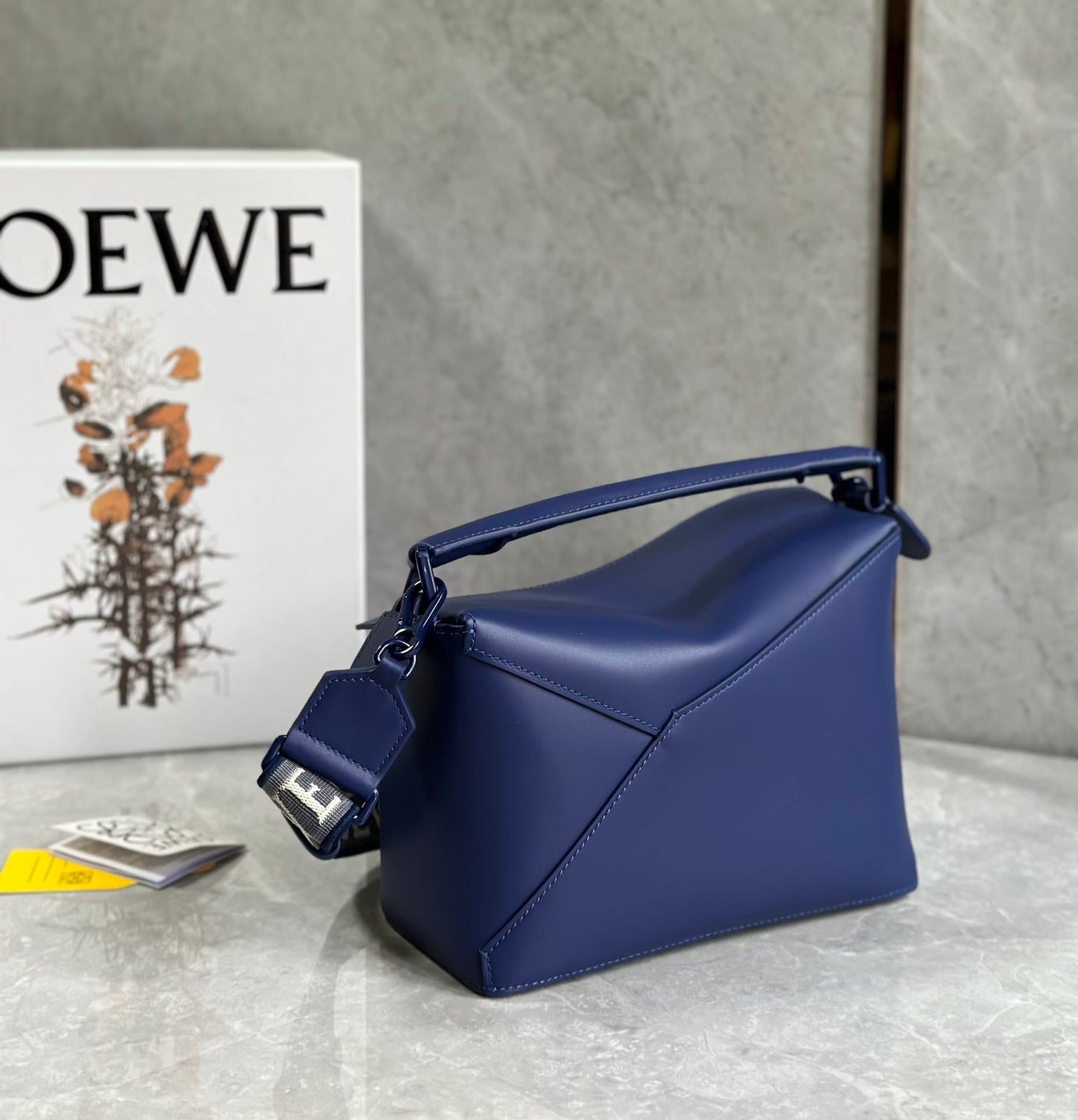 Puzzle Bag Navy Blue Monochrome