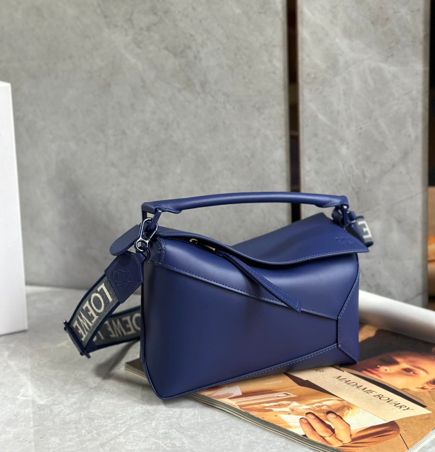 Puzzle Bag Navy Blue Monochrome