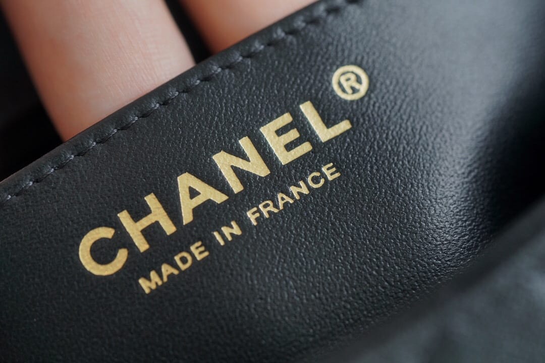 CC Classic Mini Flap Bag Top Handle Black