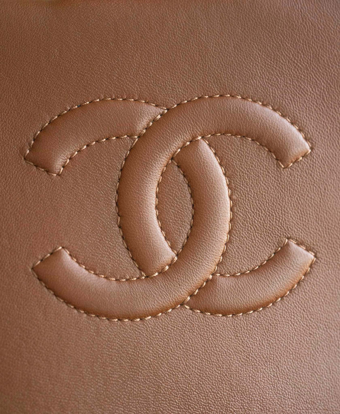 CC 24K Shearling Classic Flap Bag Brown