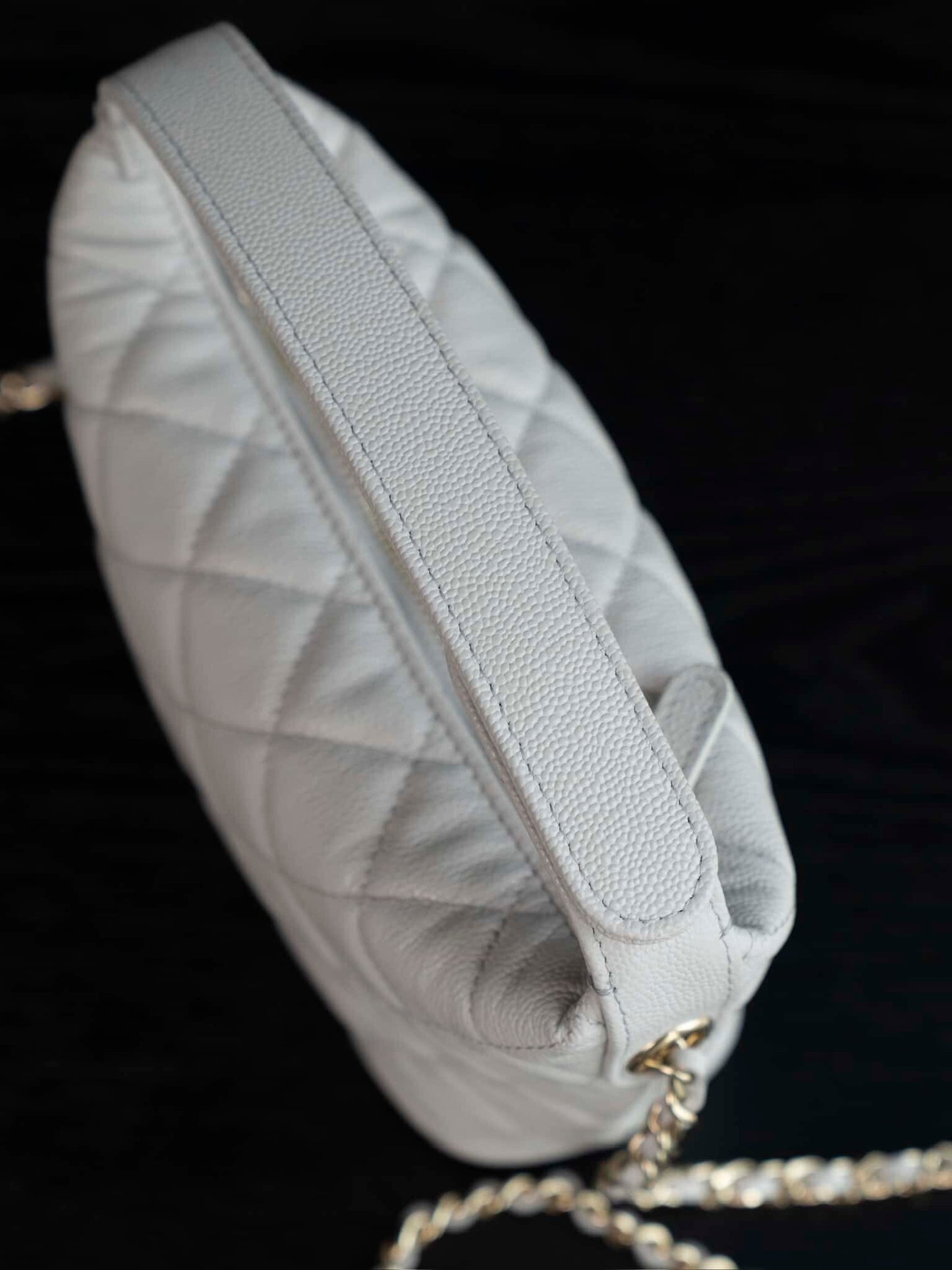CC 25C Top Handle Hobo Bag Light Gray