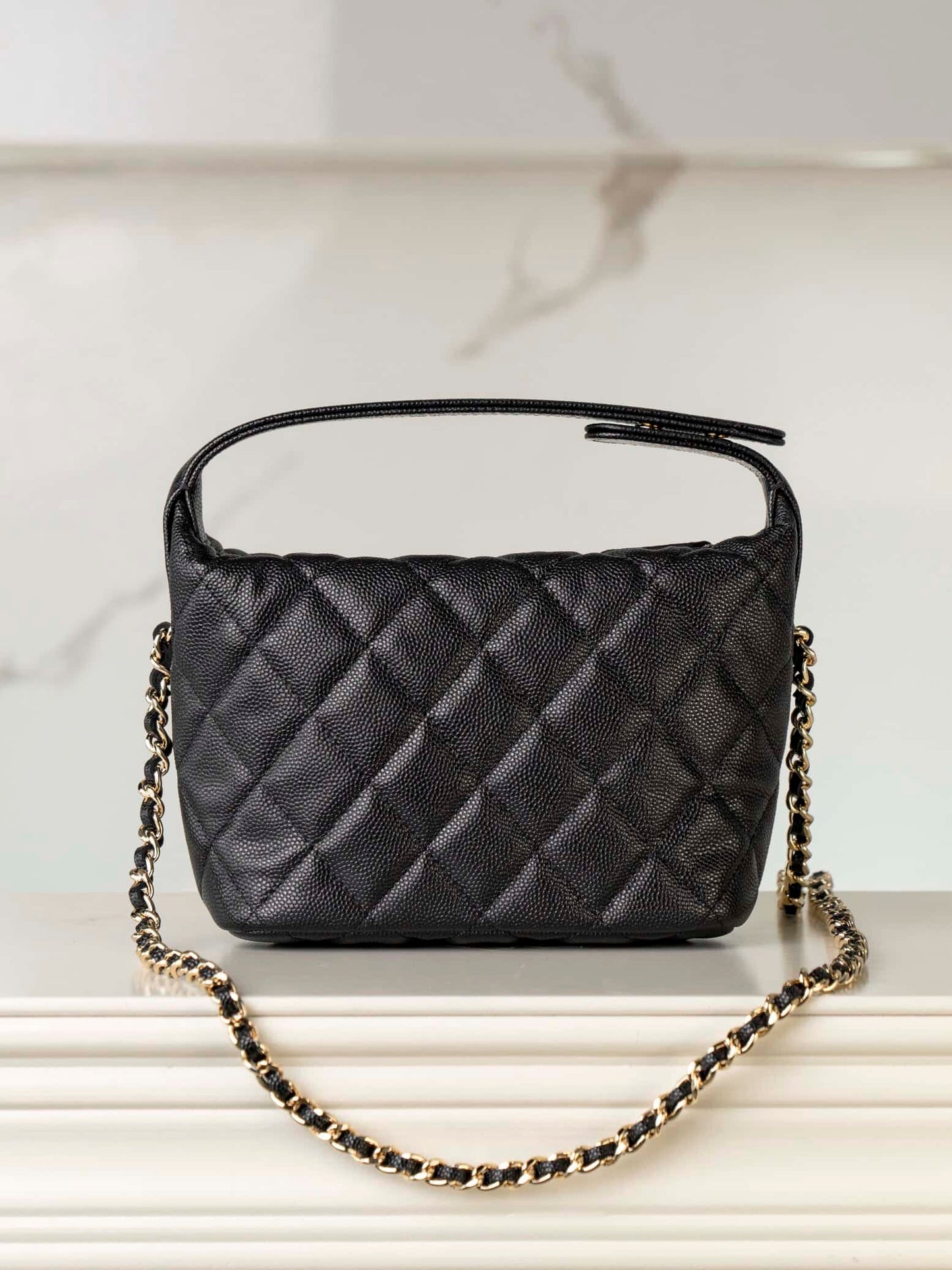 CC 25C Top Handle Hobo Bag Black
