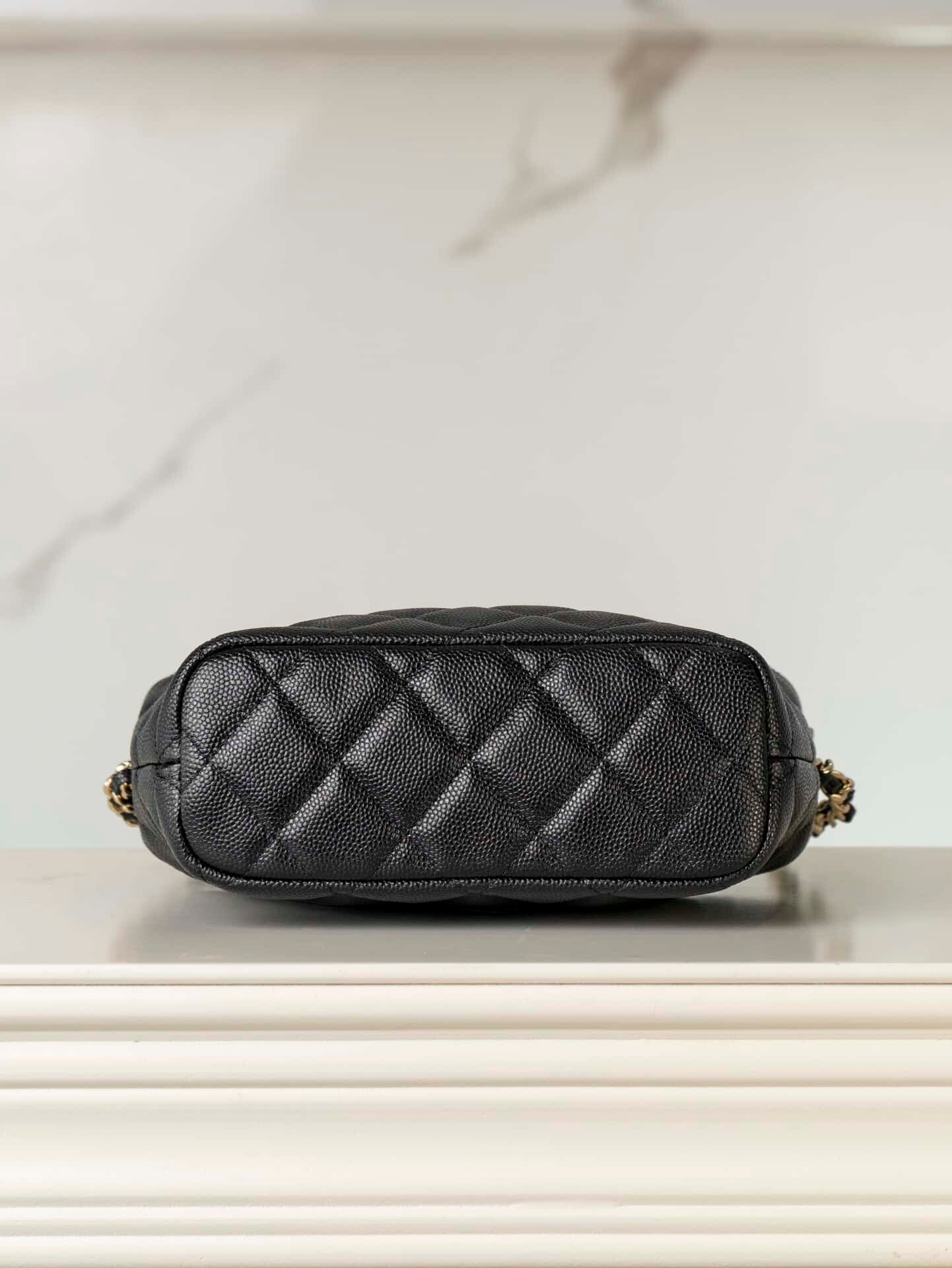 CC 25C Top Handle Hobo Bag Black