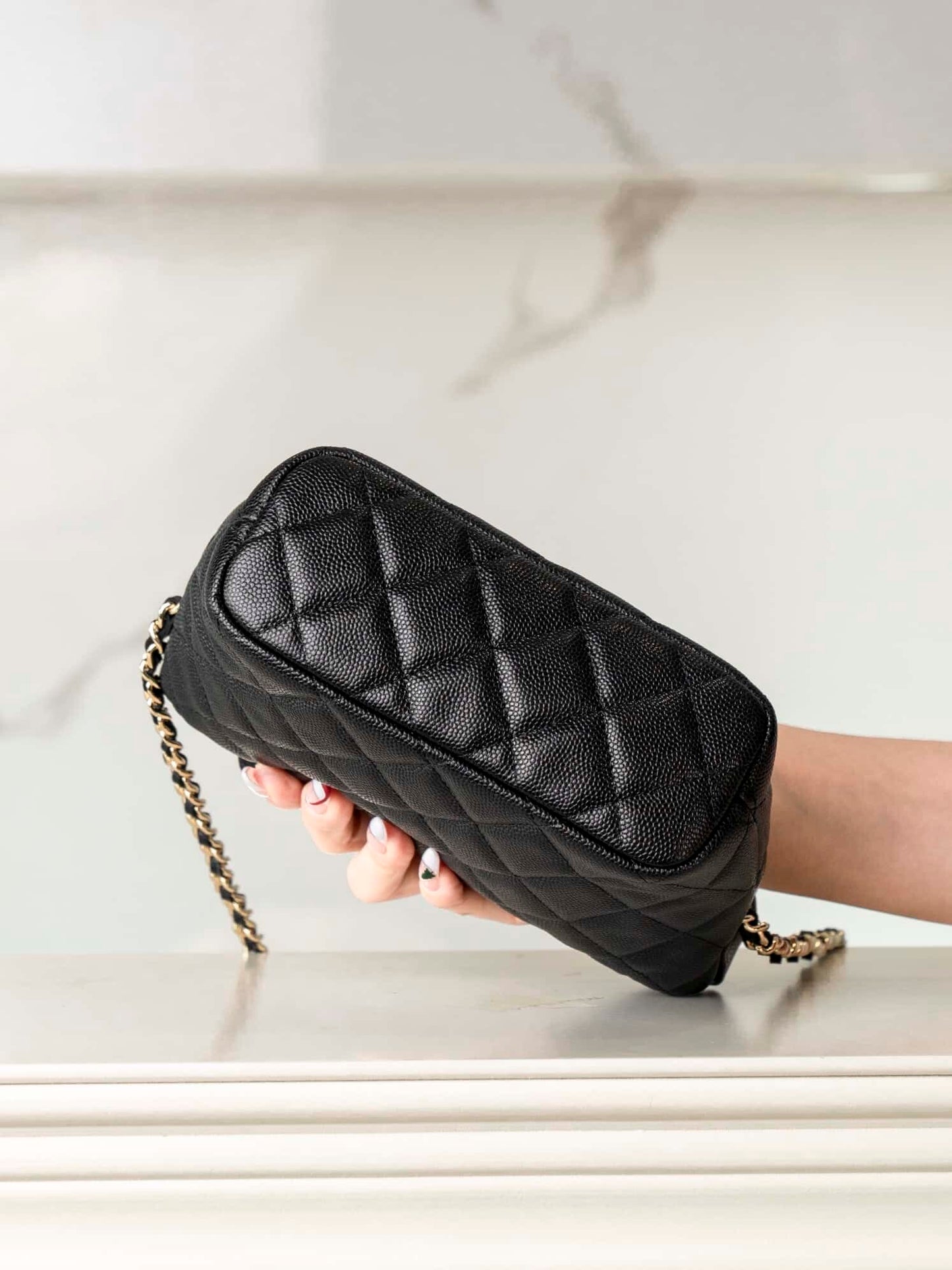 CC 25C Top Handle Hobo Bag Black