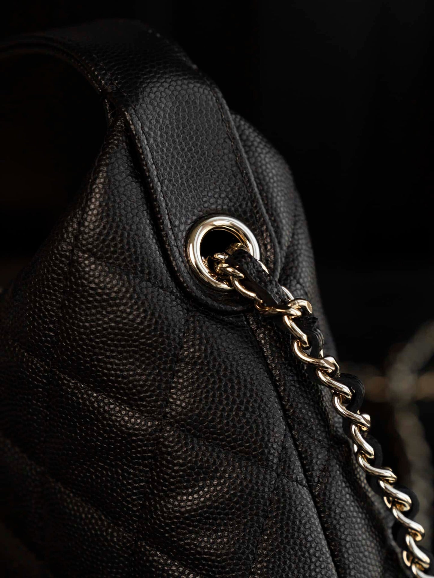 CC 25C Top Handle Hobo Bag Black