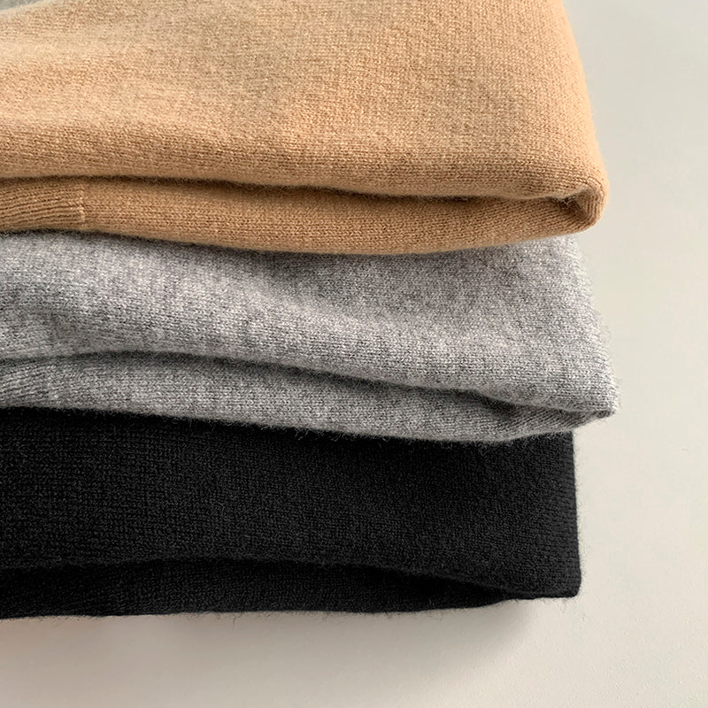 TOTEME Wool Blend Turtleneck – Knitted Winter Pullover with Side Slit