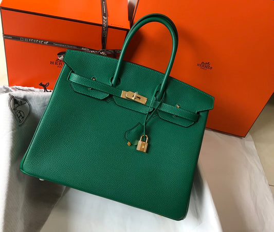 HERMES Togo Leather Emerald Green