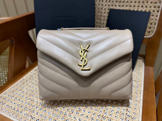 YSL Loulou Small Bag Beige