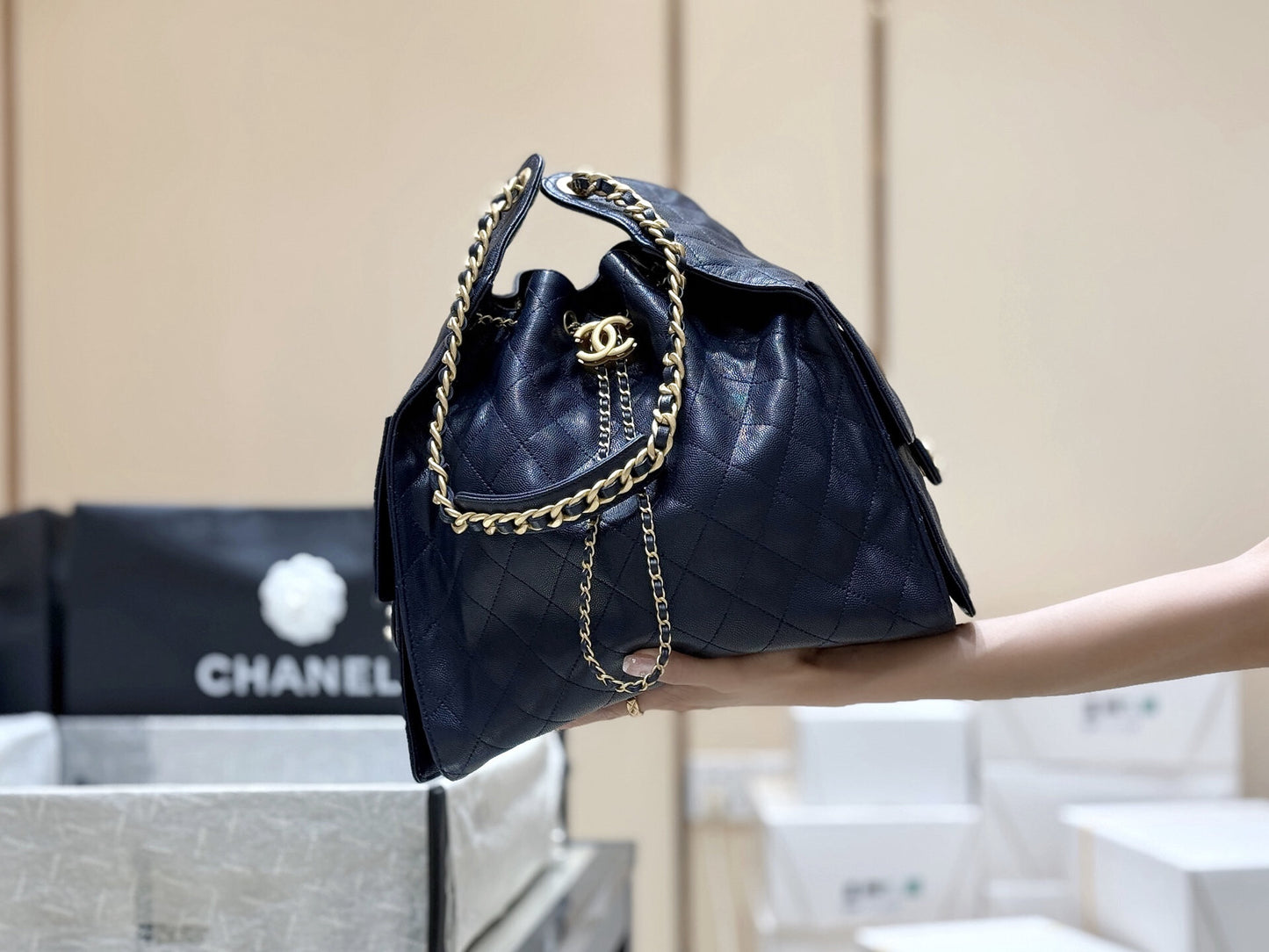 CC 25 Large Hobo Bag Navy