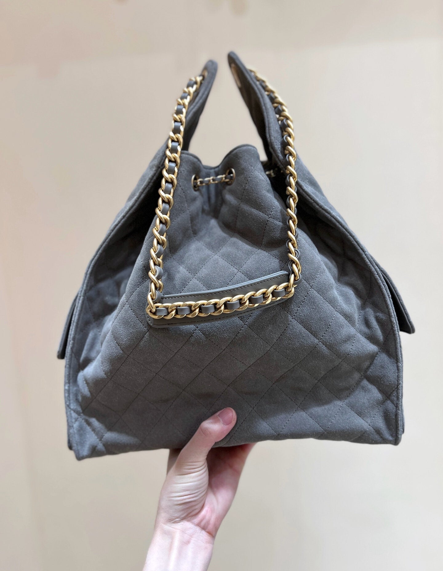 CC 25 Large Hobo Bag Suede Grey