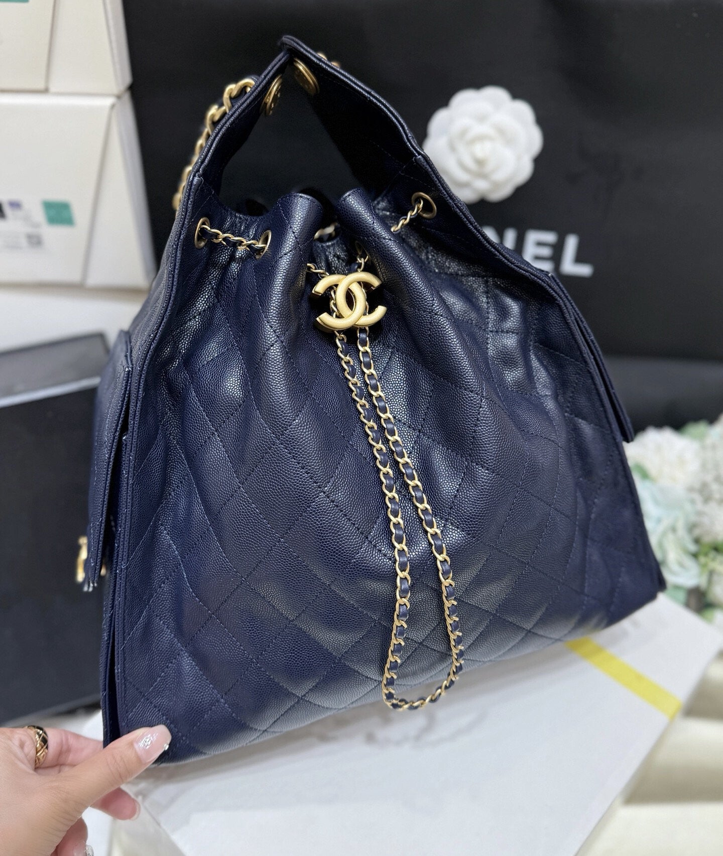 CC 25 Large Hobo Bag Navy