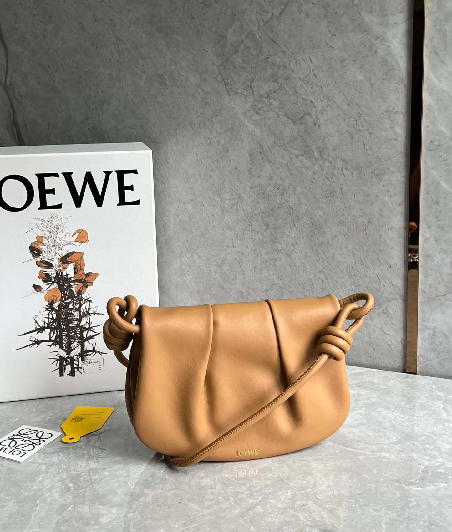 LOEWE Paseo Satchel Bag Camel